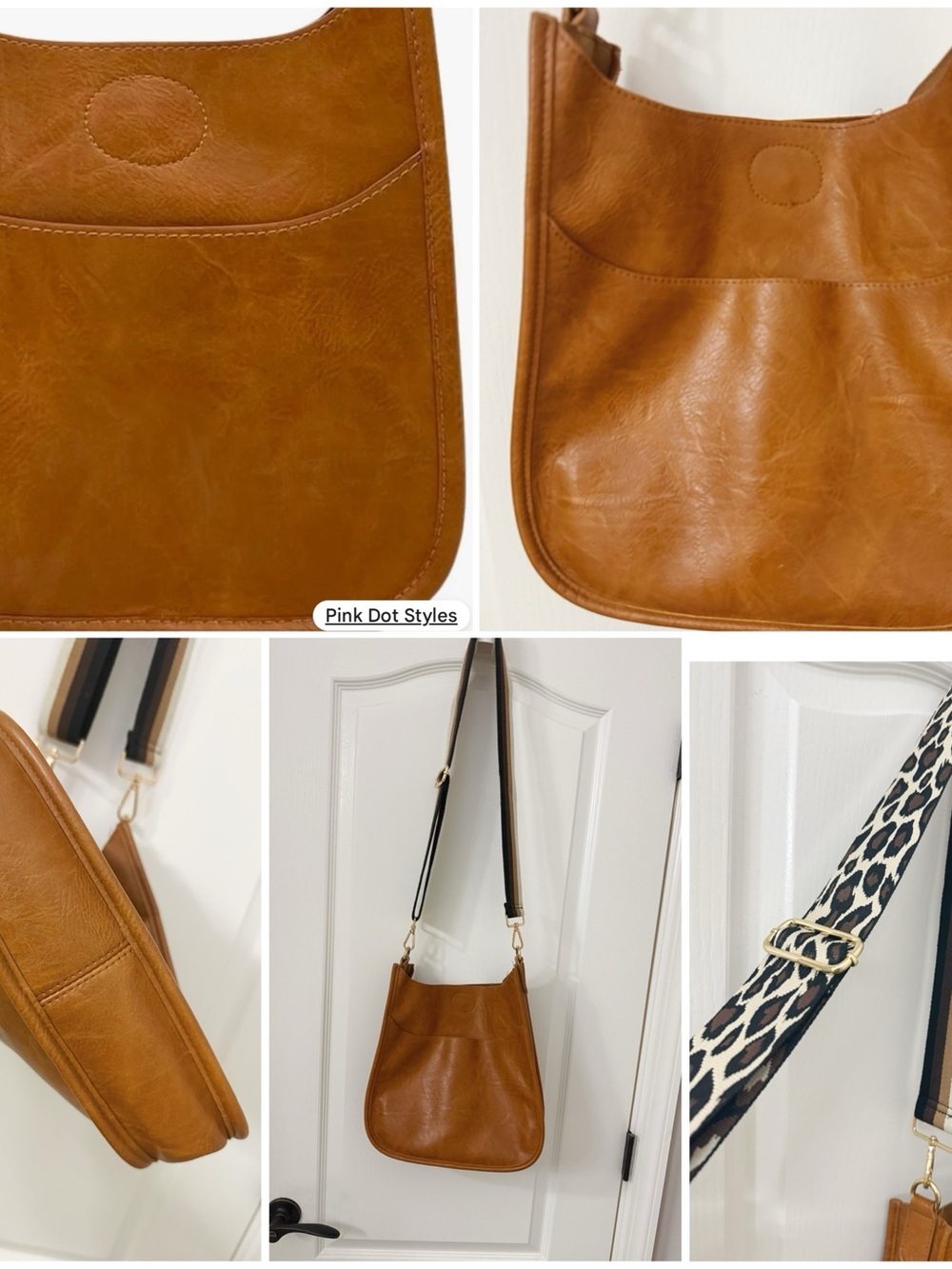 Ah Dorned vegan leather messenger crossbody bag